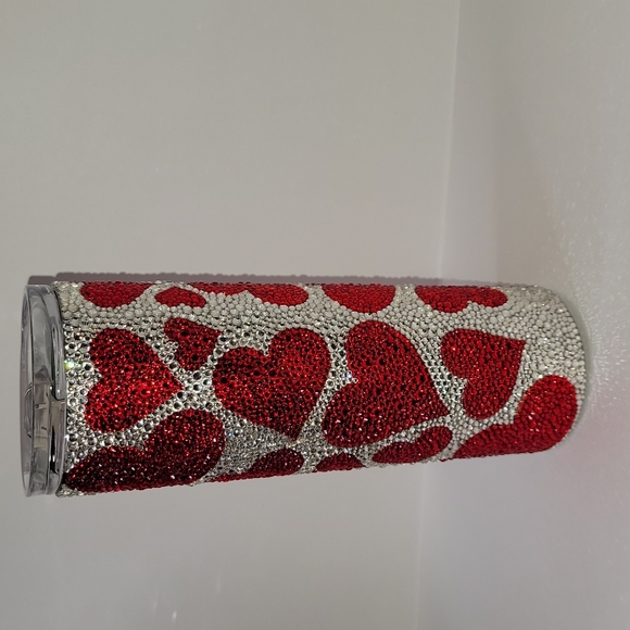 Handmade rhinestones Valentine's cup (20oz) - Picture 3 of 5
